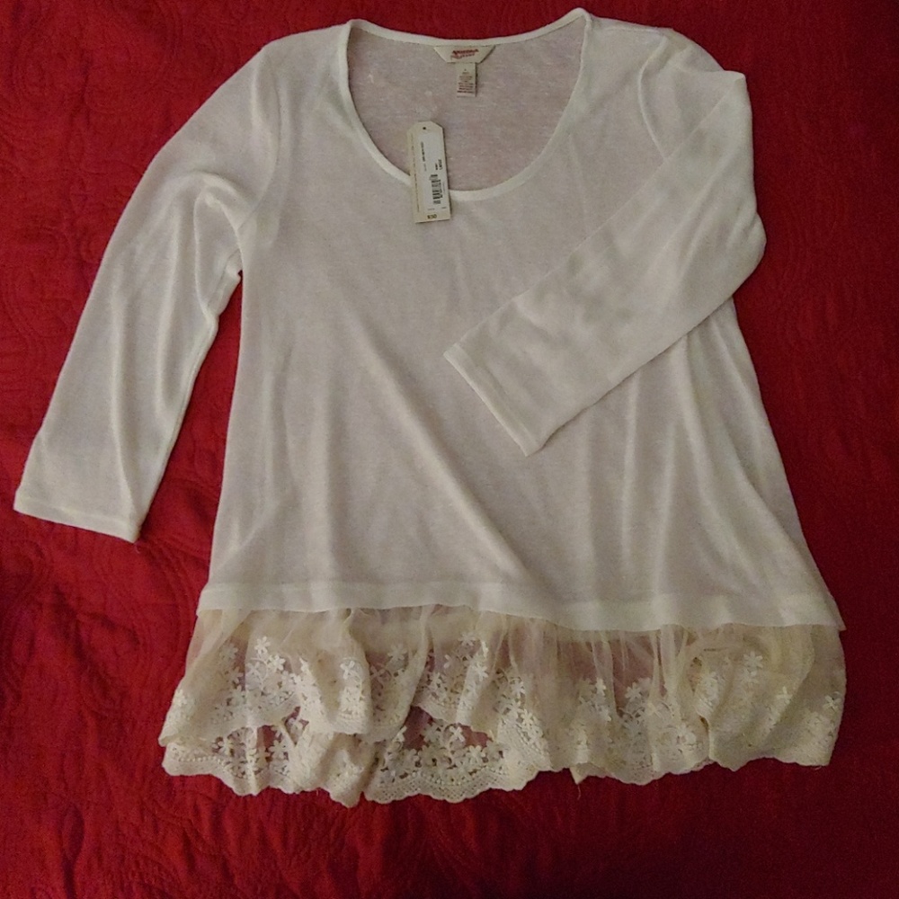 Lace Bottom Shirt